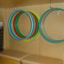 Ablage für Gymnastikreifen